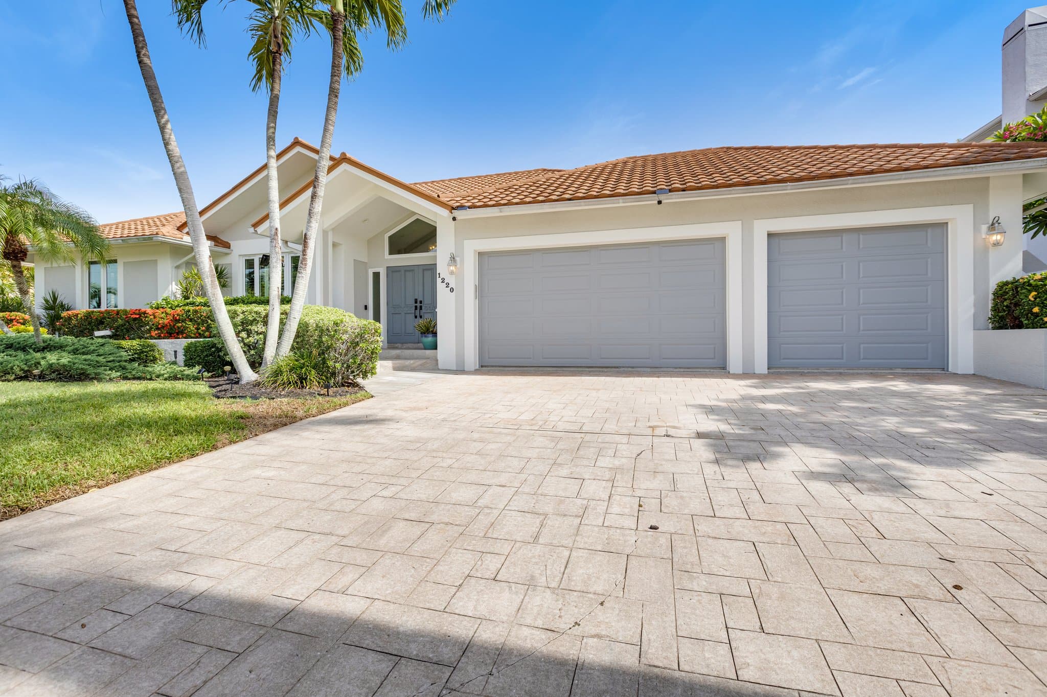 Front exterior with paver driveway