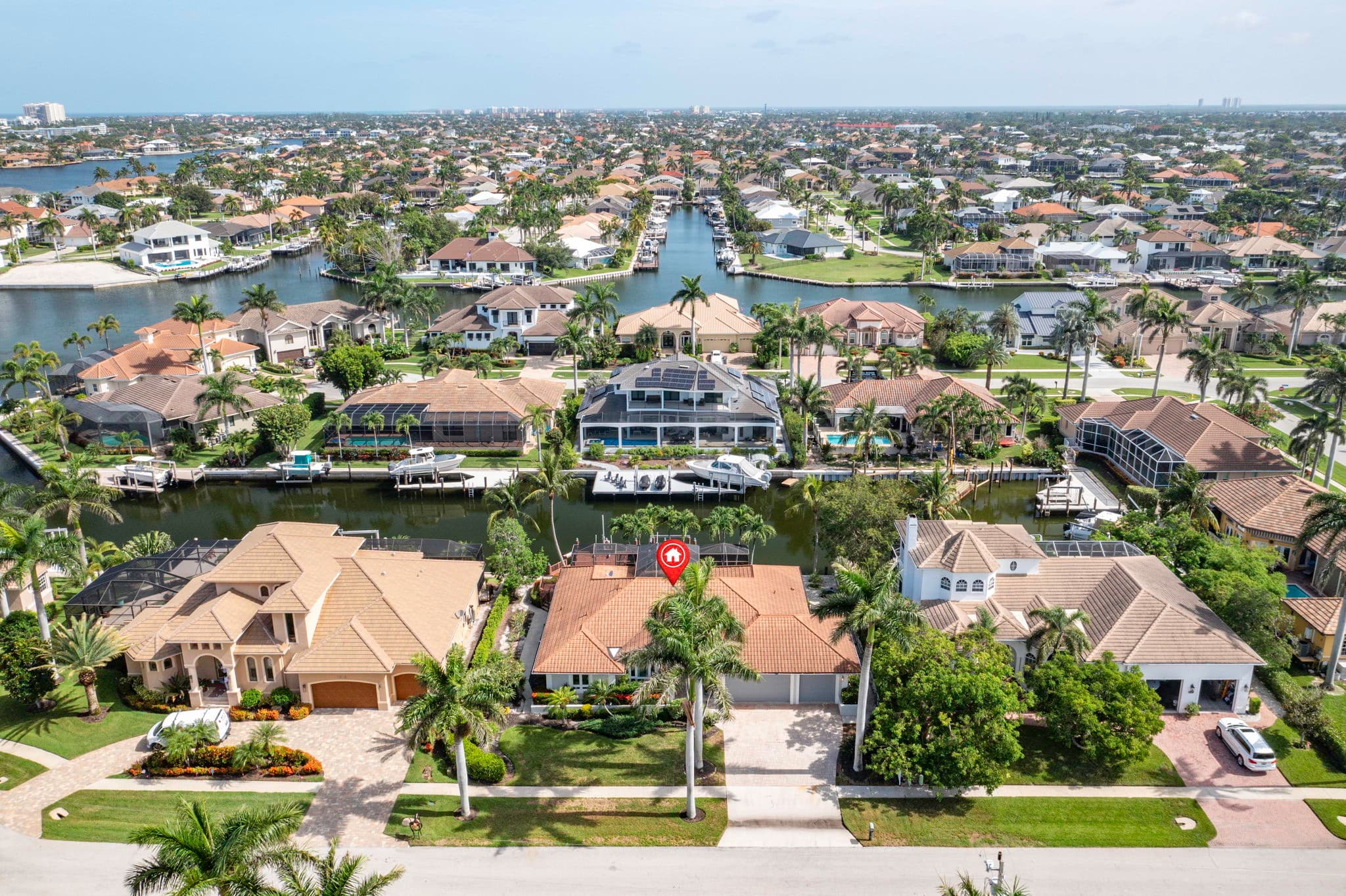 Aerial view of the canal neighbourhood
